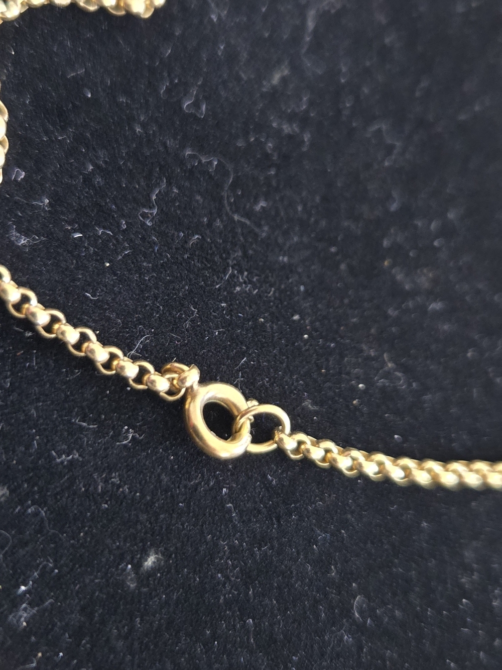 Victorian 12KT Gold Filled Festoon Necklace With Purple Faceted Stone 16" - Picture 5 of 11